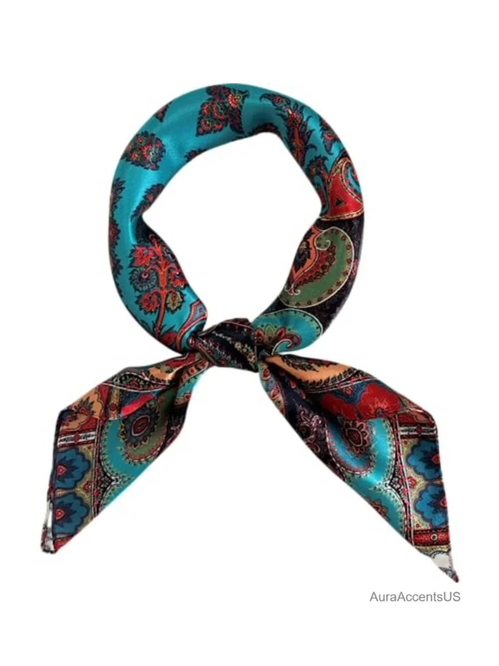 100% Mulberry Silk Square Scarf for Hair & Neck - Lightweight Bandana